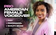 professionally record american female voice over fast for your company