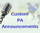 record a sports team pa announcement