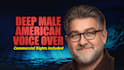 record a deep resonant male voice over for narration