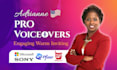 record a professional american female voice over