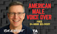 record a warm, friendly, upbeat, american male voice over