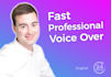 record a professional male british english voiceover