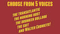 voice what you need in a retro style