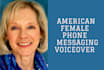 record an american female voicemail IVR phone greeting