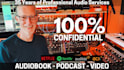 do professional podcast editing, audiobook and audio restoration