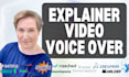do voice over for explainer video, animated whiteboard, corporate training