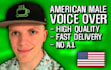 record an american male commercial voice over