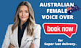 record a professional female australian voice over