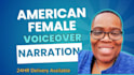 record an american female voiceover narration