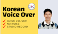 record a professional korean voice over male
