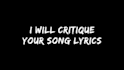 critique your song lyrics