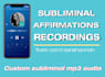 create custom subliminal affirmations bundle to transform your world