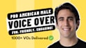 record a professional american male voice over in english