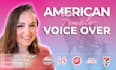record a professional, friendly, millenial female voice over