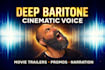 record a deep cinematic movie trailer and promo voice over