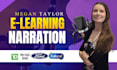create an e learning narration in a warm female voice