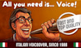 record italian and english voiceover fast and professionally