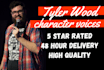 voice your character for a video game, podcast, etc