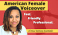 record an american english female voiceover