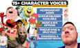 perform over 75 unique character voices for your project
