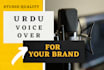 record professional urdu voiceover for facebook ad