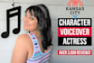 record an english female voice over for games, animation, and characters