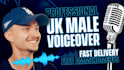 record a british UK male voiceover
