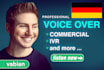 record your german male voice over for commercial  explanatory and much more