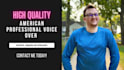 record a professional american male voice over
