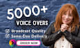 record a professional american female voice over