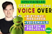 record a kermit the frog voice over impression