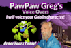 voice your american male goblin character voice