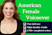 record a professional female american voiceover