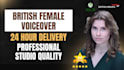 record professional female british voice overs