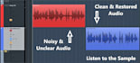 clean, rebalance or restore any audio