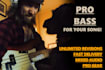 record tight pro bass guitar on your song
