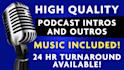 voice your podcast intro and outro with music