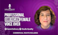 record a pro american female voice over with commercial rights