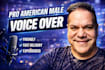 record a professional american male voice over