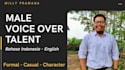do male voice over and dubbing indonesian, bahasa indonesia