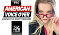 record a powerful american female voice over