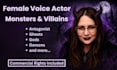 voice act your evil character for games, cartoons, and anime