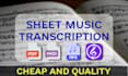 transcribe any song to sheet music midi PDF piano tutorial