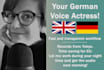 provide a female voice over in german HQ audio recording