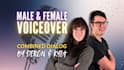 record a voice over with male and female roles