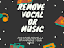 create acapella or karaoke and separate your song into multitrack stems