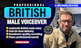 record a professional british male voice over