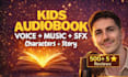 deliver a captivating male voice over for kids stories