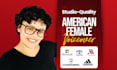 record a pro american female voice over