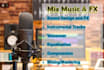 mix music and sound effects